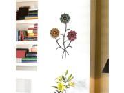 Stratton Home Decor SHD0179 Whimsical 3 Stem Flowers Wall Decor 31 x 18.75 x 1.5 in.