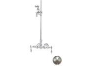 World Imports 290129 Double Handle Tub Wall Mount Faucet Only Satin Nickel