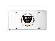 AUTO GOLD JEECC Jeep Logo On Chrome License Plate