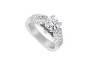 Fine Jewelry Vault UBS6989D 106RS7.5 Diamond Engagement Ring 14K White Gold two half CT Size 7.5
