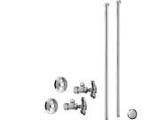 Westbrass D105KBNX 26 .5 in. Nominal x .38 in. Bullnose Riser Faucet Kit with Cross Handle Polished Chrome