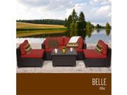 TKC Belle 5 Piece Outdoor Wicker Patio Furniture Set