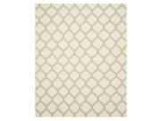 EORC DM11IV 10 x 14 ft. Casablanca Ivory Hand Knotted Wool Reversible Modern Moroccan Kilim Rug