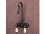 World Imports 405565 Leg Tub Filler with Hot Cold Porcelain Lever Handles Oil Rubbed Bronze