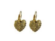 Dlux Jewels Gold Heart Shiny Earrings