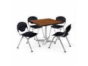 OFM PKG BRK 020 0001 Breakroom Package Featuring 42 in. Square Flip Top Multi Purpose Table with Four Rico Stack Chairs