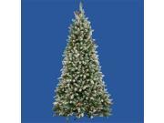 NorthLight 7.5 ft. Pre Lit Frosted Edina Fir Cones Berries Christmas Tree Clear Lights