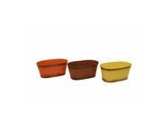 Wald Imports 8692 D4 ASST SP3 4 in. Double Harvest Tone Metal Planter Set of 3