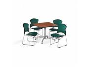 OFM PKG BRK 058 0019 Breakroom Package Featuring 36 in. Square Multi Purpose Table with Four Multi Use Stack Vinyl Seat Back Chairs