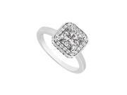 Fine Jewelry Vault UBJ7410W14CZ Cool CZ Engagement Ring in 14K White Gold