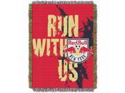 Northwest NOR 1MLS051010015RET New York Red Bulls MLS Woven Tapestry Throw Blanket 48 x 60