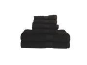Baltic Linen Signet Ultra Absorbant 100 Percent Cotton Towel Set Onyx 6 Piece