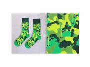 Giftcraft 410346 Mens Crew Sock Stealth Green Camo Design Pack of 3