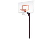 First Team Legacy Endura Steel Aluminum In Ground Fixed Height Basketball System Purple