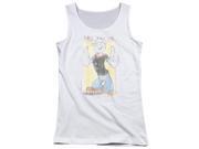 Trevco Popeye Say Yes To Spinach Juniors Tank Top White XL