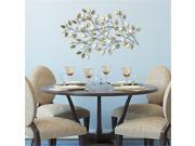 Stratton Home Decor SHD0062 Metal Blowing Leaves Wall Decor 20 x 32 x 1 in.
