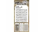 Stampers Anonymous MTS 17 Tim Holtz Mini Layered Stencil Set Pack of 3 Set No.17