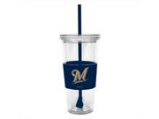 Boelter Lidded Cold Cup With Straw Milwaukee Brewers
