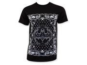 Tees Batman Mens Bandana Style T Shirt Black 2XL