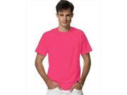 Hanes 4200 Adult X Temp Unisex Performance T Shirt Size Large Neon Pink Heather