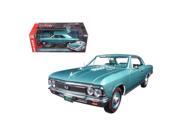 Autoworld AMM1066 1966 Chevrolet Chevelle SS 396 L78 Artesian Turquoise 50th Engine Anniversary Limited Edition to 1002 Piece 1 18 Diecast Model Car
