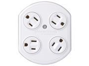 360 Electrical EL36030W 4 Outlet Rotating Power Adapter
