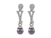Dlux Jewels Silver Purple Earrings