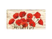 Tangletown Fine Art s2SE809 French Poppies by Serena Biffi Wall Art Red 22 x 44 x 1.5 in.
