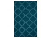 Jaipur RUG129779 9 x 12 ft. Solids Trellis Chain Tile Pattern Wool Area Rug Blue