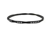 Dlux Jewels Black Brass Bangle with White White Crystals