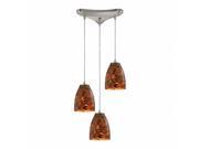 ELK Group International 10460 3LS Abstractions Metal Glass 3 Light Pendant Satin Nickel