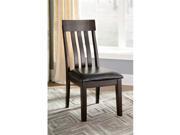 Ashley D596 01 Signature Design Casegoods Haddigan Dining Uph Side Chair 2 Pack Dark Brown
