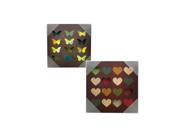 Bulk Buys OF719 8 Hearts Butterflies Grid Box Wall Art 8 Piece