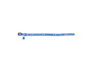 NorthLight Adjustable Plastic Fashion Cat Collar with Shiny Blue Bell Black White Blue