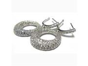 Dlux Jewels Sterling Silver White Cubic Zirconia Earrings