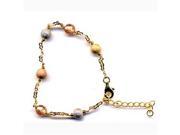 Dlux Jewels GD Gold lazer ball Cubic Zirconia bracelet