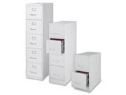Lorell LLR88041 Vertical File Cabinet 5DR LTR 15 in. x 28.5 in. x 61.38 in. LGY