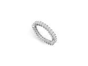 Fine Jewelry Vault UBAGSQ150CZ229 One Half CT CZ Eternity Band in Sterling Silver 32 Stones
