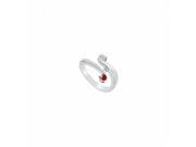Fine Jewelry Vault UBUF1130AGCZR Created Ruby CZ Ring 925 Sterling Silver 0.25 CT TGW