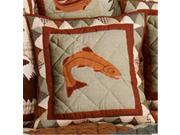 Patch Magic TPMTWH FI Mountain Whispers Fish Toss Pillow 16 x 16 in.