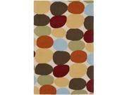 Artistic Weavers AWIP2210 58 Impression Allie Rectangle Hand Tufted Area Rug Brown Multi 5 x 8 ft.
