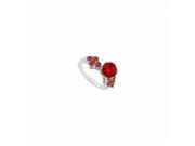 Fine Jewelry Vault UBUJ6564AGR Created Ruby Ring 925 Sterling Silver 1 CT TGW