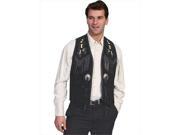 Scully 755 19 48 Mens Leather Wear Vest Black Boar Suede Size 48