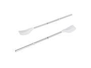 NorthLight 49 in. Two Section Aluminium Rowing Oars Sliver White Set of 2