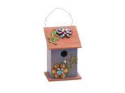 Woodland 55310 Rich Design and Natural Texture Bird House in Purple and Red