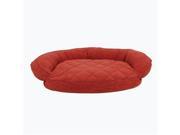 Carolina Pet Company 2022 Microfiber Quilted Bolster Bed with Mositure Barrier Protection 30 x 24 in. Red