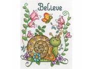 Believe Snail Counted Cross Stitch Kit 8 X10 14 Count