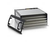 Excalibur EXD500CDSHD 5 Tray Clear Door Stainless Steel With Stainless Steel Trays