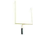 First Team All Star HSC SY Galvanized Steel Aluminum 4.5 in. Safety Yellow High School Football Goalpost Columbia Blue