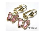 Dlux Jewels GF Pink Gold Filled Pink Hoop Cubic Zirconia